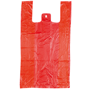 Mikrotenová taška 15 kg červená