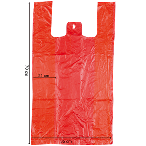 Mikrotenová taška 15 kg červená