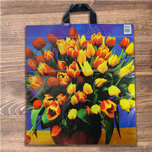 Igelitová taška 43x47 cm Tulipány 35 mic