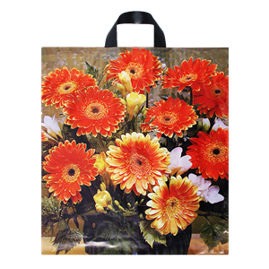 Igelitová taška 43x47 cm Gerbery 50 mic
