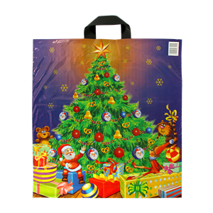 Igelitová taška 43x47 cm Vánoční stromek 35mic