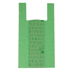 Taška BIO kompostovatelná 27+16x50 cm zelená 