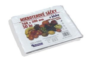 Sáčky do mrazáku mikrotenové 20x30 cm transp.