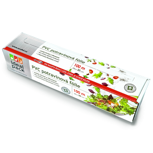 Potravinová fólie s řezačkou PVC 30 cm x 100 m ideal pack®