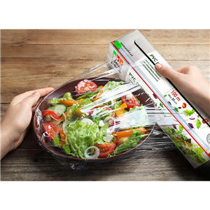Potravinová fólie s řezačkou PVC 30 cm x 100 m ideal pack®