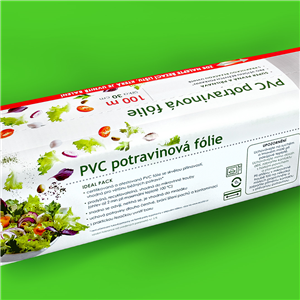 Potravinová fólie s řezačkou PVC 30 cm x 100 m Kombo 3+1 ideal pack®