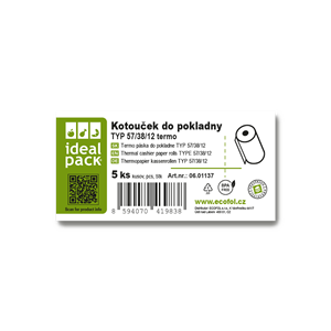 Kotouček do pokladny  57/38/12 termo 16,5m ideal pack®