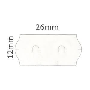 Etiketa Uni 26x12 mm bílá