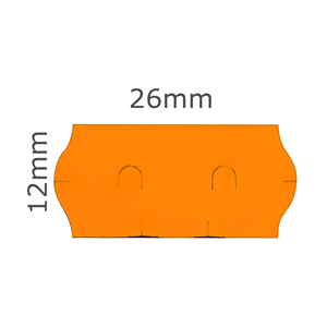 Etiketa Uni 26x12 mm oranžová 