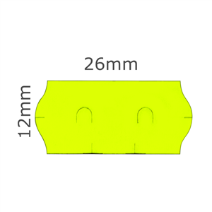 Etiketa Uni 26x12 mm žlutá 