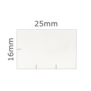 Etiketa Contact 25x16 mm bílá