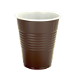 Plastový kelímek PS 0,15 l na kávu hnědo-bílý