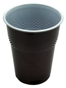 Plastový kelímek PS 0,2 l na kávu hnědo-bílý