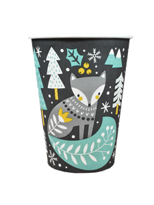 Papírový kelímek EKO 0,3 l CTG jednovrstvý zimní motiv O90mm