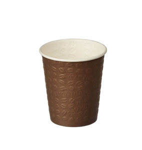 Papírový kelímek jednovrstvý 0,4 l CTG O90 mm nápojový hnědý Coffee Touch