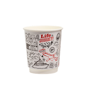 Papírový kelímek dvouvrstvý 0,25 l CTG O80 mm bílý Travel