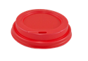 Plastové víčko PS s otvorem na kelímky CTG O80 mm červené