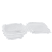Plastová miska PP s integrovaným víčkem 250 ml hranatá