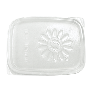 Plastové víčko hranaté PP na misku 500 ml 108x81 mm