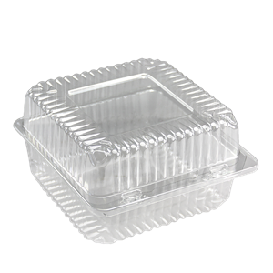 Plastová miska PET 1350 ml 150x160x86 mm s int. víčkem hranatá SL-25