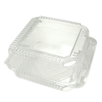 Plastová miska rPET 148x164x82 mm s int. víčkem hranatá