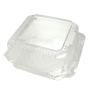 Plastová miska rPET 148x164x82 mm s int. víčkem hranatá