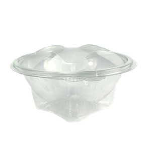 Plastová miska rPET 750 ml s integrovaným víčkem V46