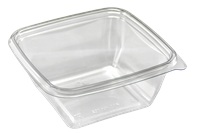Plastová miska PET 375ml 110x110mm hranatá transp.