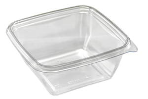 Plastová miska PET 375ml 110x110mm hranatá transp.
