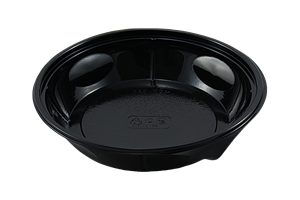 Plastová miska PET 1000 ml salátová kulatá černá