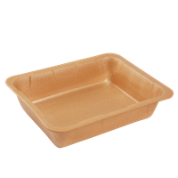 Plastová zatavovací miska XPP 1D hnědá 227x178x50 mm