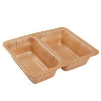 Plastová zatavovací miska XPP 2D hnědá 227x178x50 mm