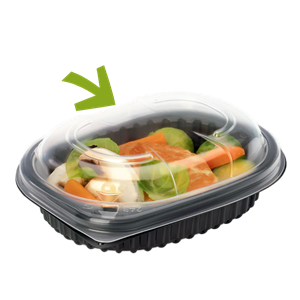 Plastové víčko PP k misce na jídlo 250/350/450 ml transparentní