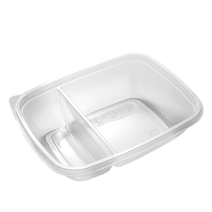 Plastová miska na jídlo PP 700ml 2-dílná transparentní