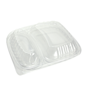 Plastové víčko PP k 2-dílné misce na jídlo 1000 ml transparentní