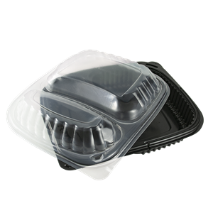 Plastové víčko PP k 2-dílné misce na jídlo 1000 ml transparentní