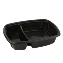 Plastová miska na jídlo PP 950ml 2-dílná černá