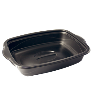 Plastová miska na jídlo PP 1000ml 1-dílná černá