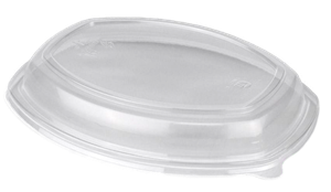 Plastové víčko PP k 1-dílné misce na jídlo 800/1200 ml transparentní nízké