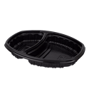 Plastová miska na jídlo PP 800ml 2-dílná černá