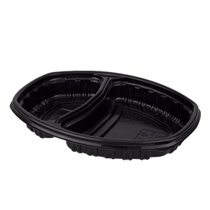 Plastová miska na jídlo PP 800ml 2-dílná černá