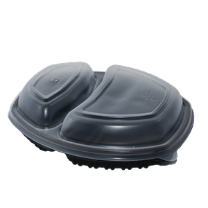 Plastová miska na jídlo PP 800ml 2-dílná černá