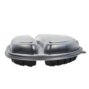 Plastová miska na jídlo PP 800ml 2-dílná černá