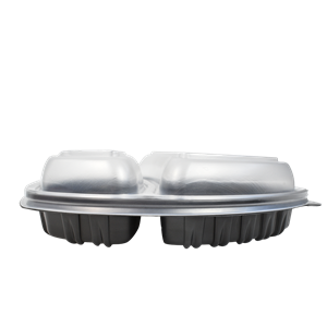 Plastová miska na jídlo PP 800ml 2-dílná černá