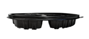 Plastová miska na jídlo PP 800ml 3-dílná černá