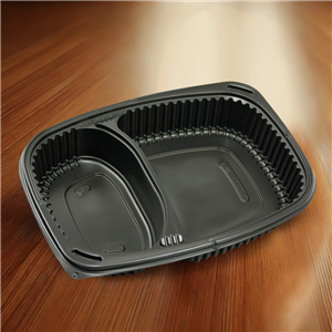 Plastová miska na jídlo PP 1250 ml 2-dílná černá