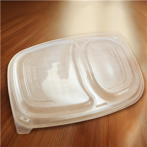 Plastové víčko PP k 2-dílné misce na jídlo 1250 ml transparentní