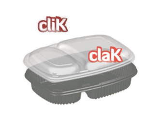 Plastové víčko PP k 2-dílné misce na jídlo 1250 ml transparentní