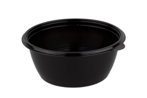 Plastová miska PP na polévku 375 ml kulatá černá O144 mm