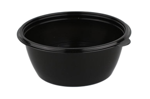 Plastová miska PP na polévku 500 ml kulatá černá O144 mm